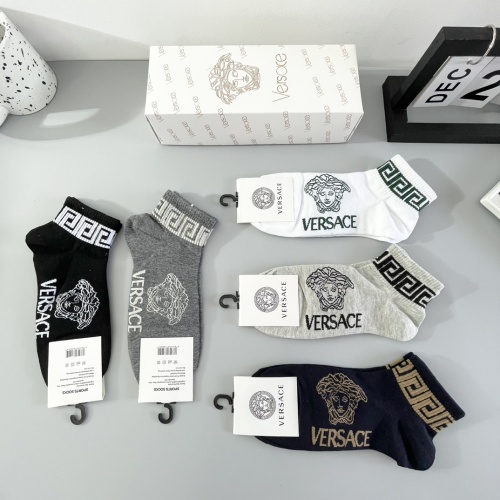 Replica Versace Socks For Men #1237772 $25.00 USD for Wholesale