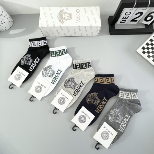 Replica Versace Socks For Men #1237772 $25.00 USD for Wholesale