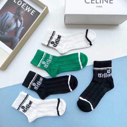 Replica Celine Socks #1237774 $25.00 USD for Wholesale