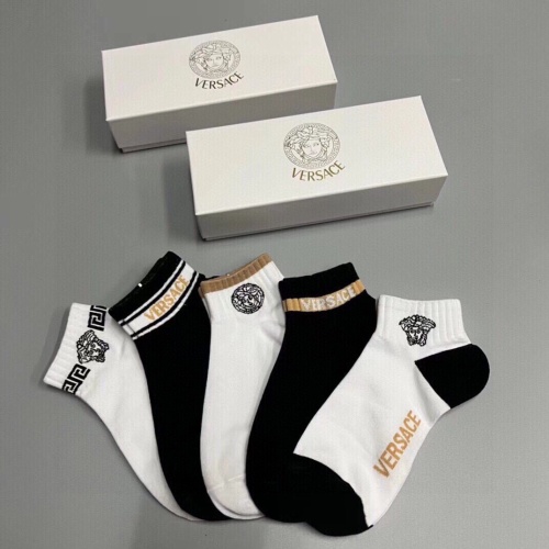 Replica Versace Socks For Men #1237838 $25.00 USD for Wholesale