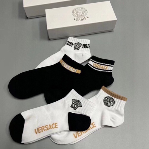 Replica Versace Socks For Men #1237838 $25.00 USD for Wholesale