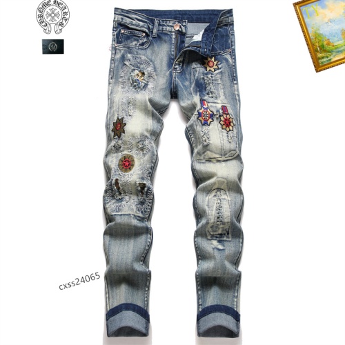 Replica Chrome Hearts Jeans For Men #1238360, $48.00 USD, [ITEM#1238360], Replica Chrome Hearts Jeans outlet from China