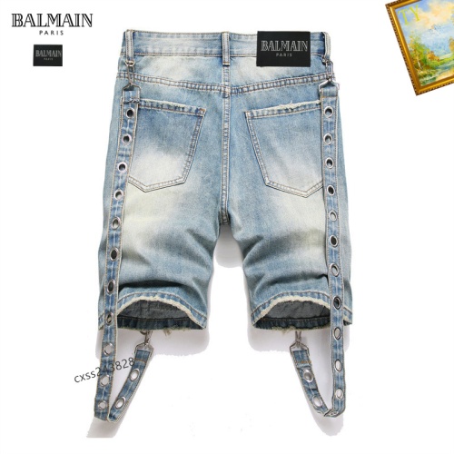 Replica Balmain Jeans For Men #1238377 $42.00 USD for Wholesale