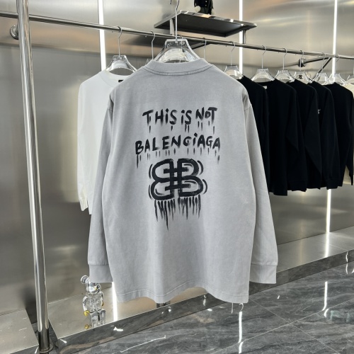 Replica Balenciaga T-Shirts Long Sleeved For Unisex #1239082 $45.00 USD for Wholesale