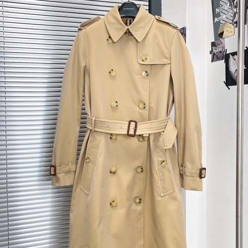 Replica Burberry Trench Coat Long Sleeved For Women #1240193, $160.00 USD, [ITEM#1240193], Replica Burberry Trench Coat outlet from China