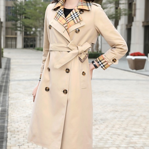 Replica Burberry Trench Coat Long Sleeved For Women #1240197, $160.00 USD, [ITEM#1240197], Replica Burberry Trench Coat outlet from China