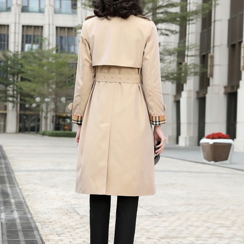 Replica Burberry Trench Coat Long Sleeved For Women #1240197 $160.00 USD for Wholesale