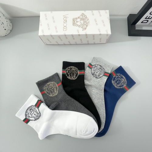 Replica Versace Socks For Men #1242071 $25.00 USD for Wholesale