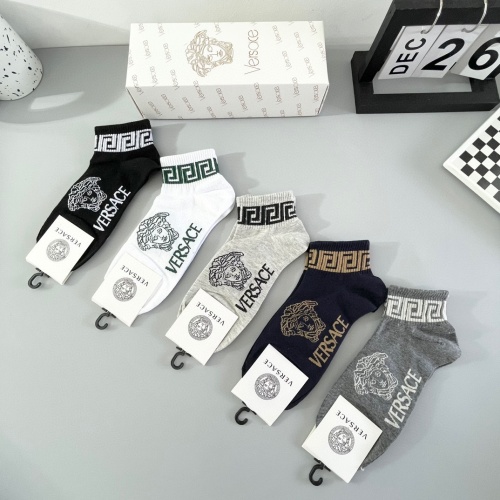 Replica Versace Socks For Men #1242293 $25.00 USD for Wholesale