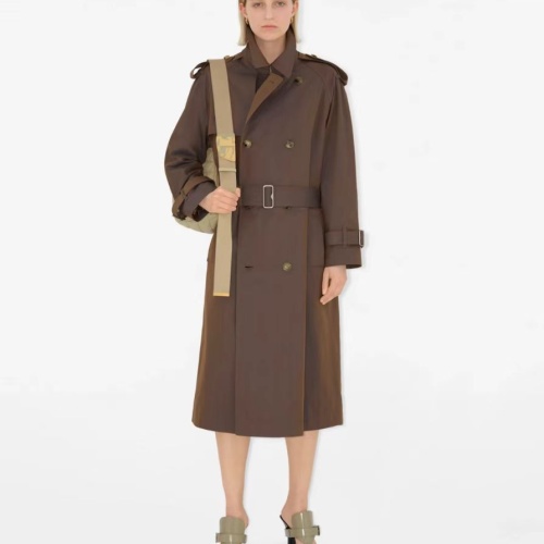 Replica Burberry Trench Coat Long Sleeved For Women #1242547 $202.00 USD for Wholesale