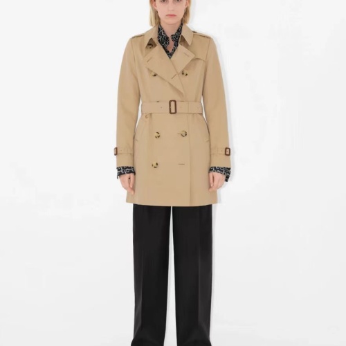 Replica Burberry Trench Coat Long Sleeved For Women #1242555 $192.00 USD for Wholesale