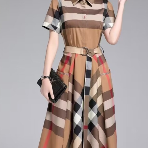 Replica Burberry Dresses Short Sleeved For Women #1242743, $100.00 USD, [ITEM#1242743], Replica Burberry Dresses outlet from China