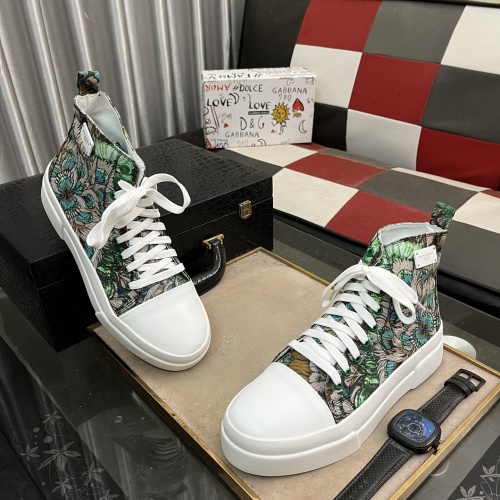 Replica Dolce & Gabbana D&G High Top Shoes For Men #1243028 $80.00 USD for Wholesale