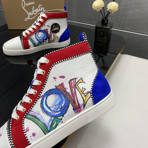 Replica Christian Louboutin High Top Shoes For Men #1243195 $98.00 USD for Wholesale