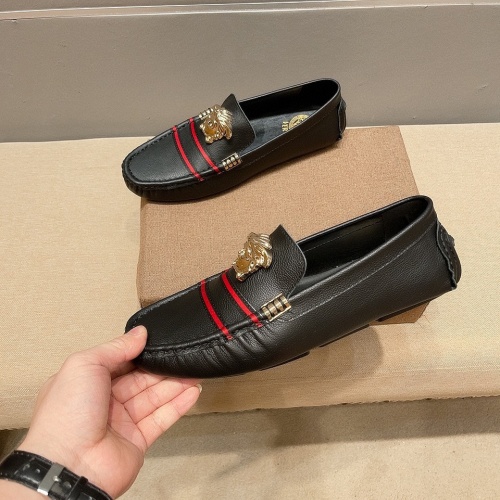 Replica Versace Leather Shoes For Men #1243213 $68.00 USD for Wholesale