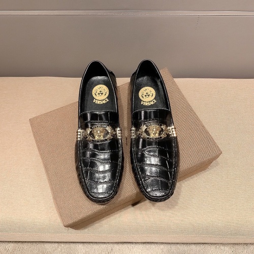 Replica Versace Leather Shoes For Men #1243214, $68.00 USD, [ITEM#1243214], Replica Versace Leather Shoes outlet from China