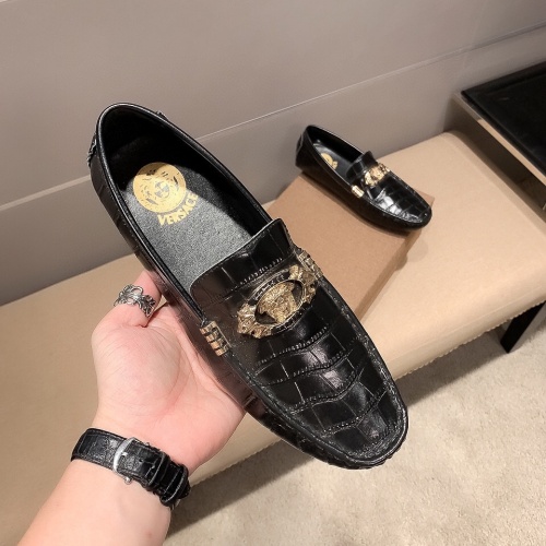 Replica Versace Leather Shoes For Men #1243214 $68.00 USD for Wholesale