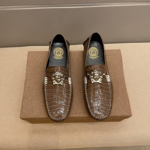 Replica Versace Leather Shoes For Men #1243215, $68.00 USD, [ITEM#1243215], Replica Versace Leather Shoes outlet from China