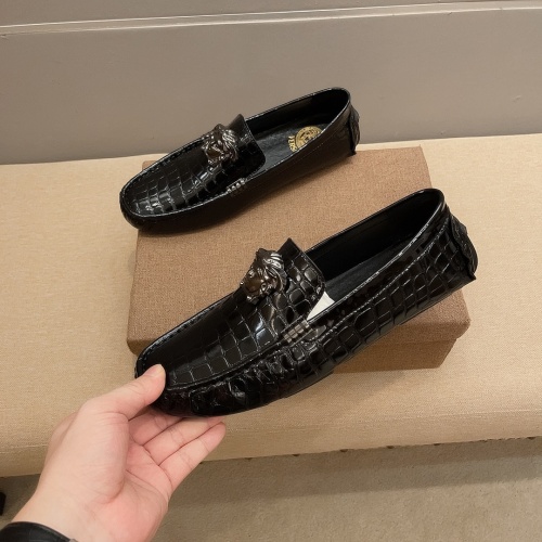 Replica Versace Leather Shoes For Men #1243216 $68.00 USD for Wholesale