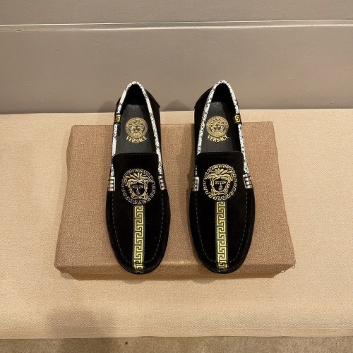 Replica Versace Leather Shoes For Men #1243218, $68.00 USD, [ITEM#1243218], Replica Versace Leather Shoes outlet from China