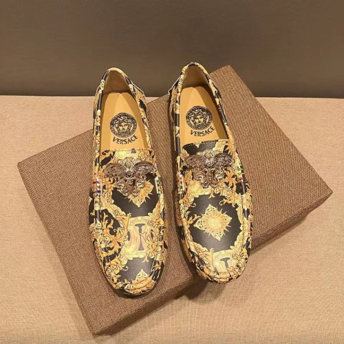 Replica Versace Leather Shoes For Men #1243220, $68.00 USD, [ITEM#1243220], Replica Versace Leather Shoes outlet from China