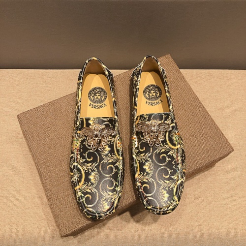 Replica Versace Leather Shoes For Men #1243222, $68.00 USD, [ITEM#1243222], Replica Versace Leather Shoes outlet from China