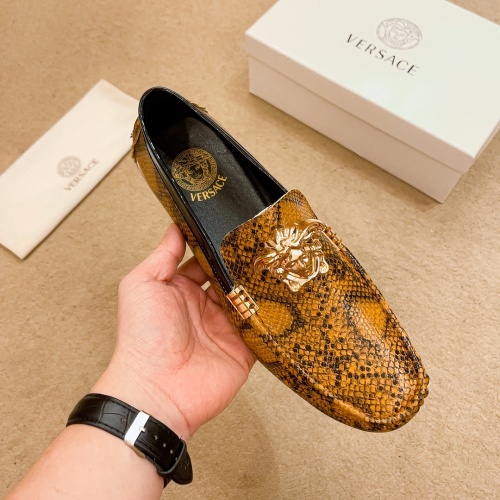 Replica Versace Leather Shoes For Men #1243223 $68.00 USD for Wholesale