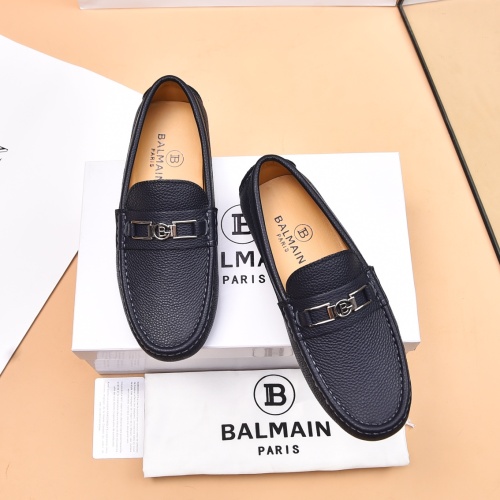 Replica Balmain Leather Shoes For Men #1243238, $80.00 USD, [ITEM#1243238], Replica Balmain Leather Shoes outlet from China