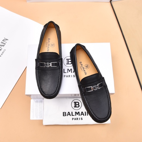 Replica Balmain Leather Shoes For Men #1243239, $80.00 USD, [ITEM#1243239], Replica Balmain Leather Shoes outlet from China