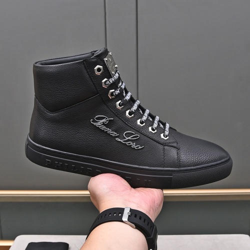 Replica Philipp Plein PP High Tops Shoes For Men #1243251 $85.00 USD for Wholesale