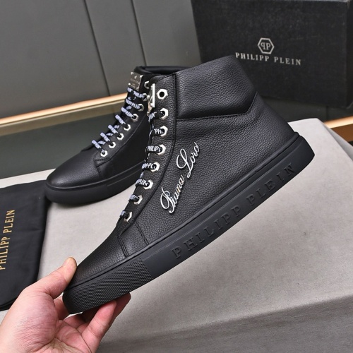 Replica Philipp Plein PP High Tops Shoes For Men #1243251 $85.00 USD for Wholesale