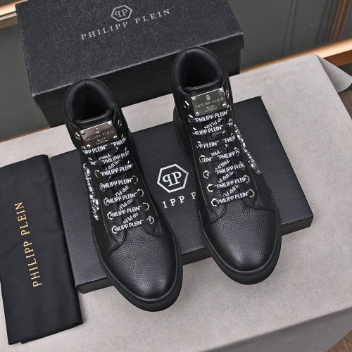 Replica Philipp Plein PP High Tops Shoes For Men #1243251 $85.00 USD for Wholesale