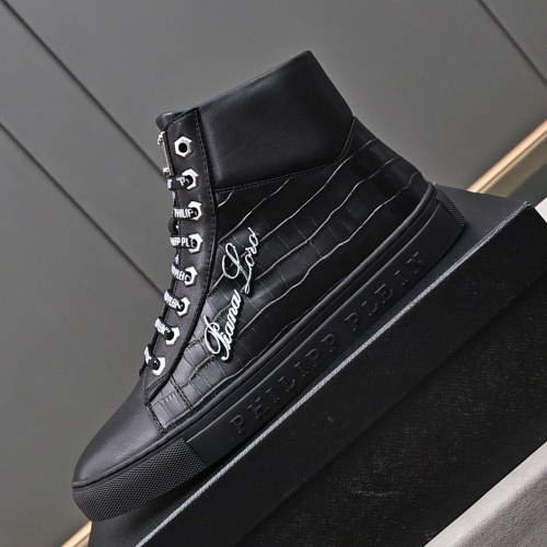 Replica Philipp Plein PP High Tops Shoes For Men #1243252 $85.00 USD for Wholesale