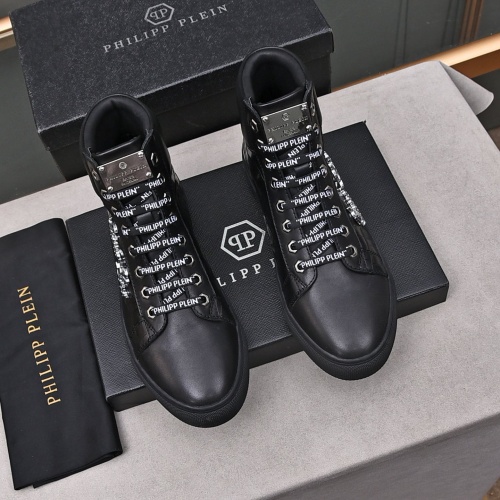 Replica Philipp Plein PP High Tops Shoes For Men #1243252 $85.00 USD for Wholesale