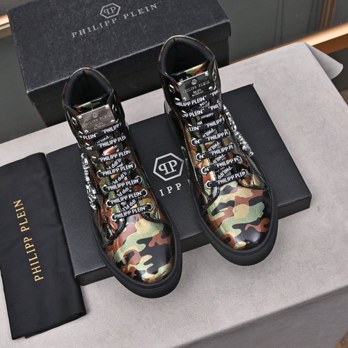 Replica Philipp Plein PP High Tops Shoes For Men #1243254 $85.00 USD for Wholesale