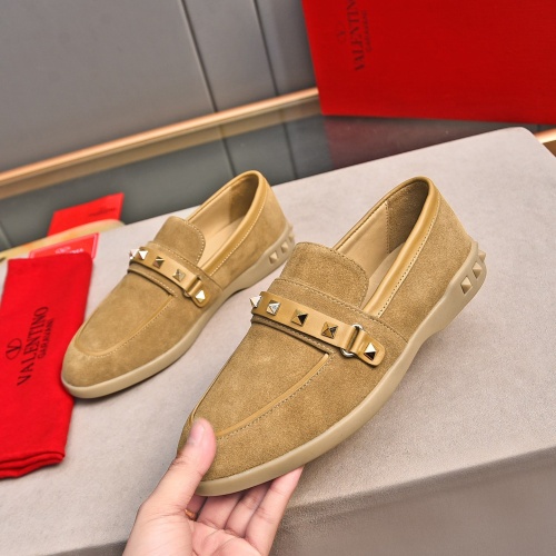 Replica Valentino Leather Shoes For Men #1243732, $100.00 USD, [ITEM#1243732], Replica Valentino Leather Shoes outlet from China