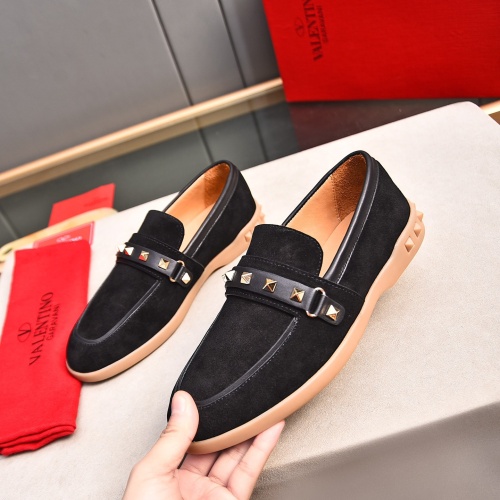 Replica Valentino Leather Shoes For Men #1243734, $100.00 USD, [ITEM#1243734], Replica Valentino Leather Shoes outlet from China