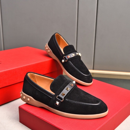 Replica Valentino Leather Shoes For Men #1243734 $100.00 USD for Wholesale