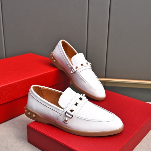 Replica Valentino Leather Shoes For Men #1243736 $100.00 USD for Wholesale