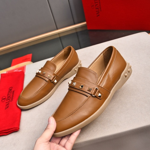 Replica Valentino Leather Shoes For Men #1243738, $100.00 USD, [ITEM#1243738], Replica Valentino Leather Shoes outlet from China