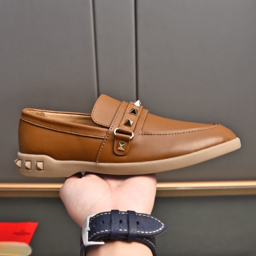 Replica Valentino Leather Shoes For Men #1243738 $100.00 USD for Wholesale