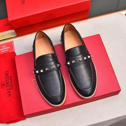 Replica Valentino Leather Shoes For Women #1243741 $100.00 USD for Wholesale