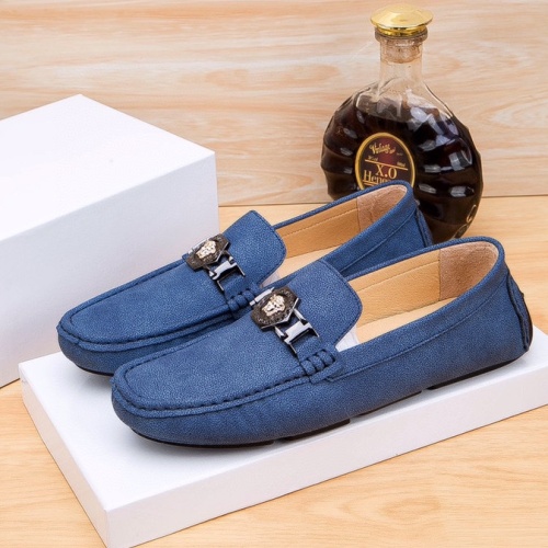 Replica Versace Leather Shoes For Men #1243742 $68.00 USD for Wholesale