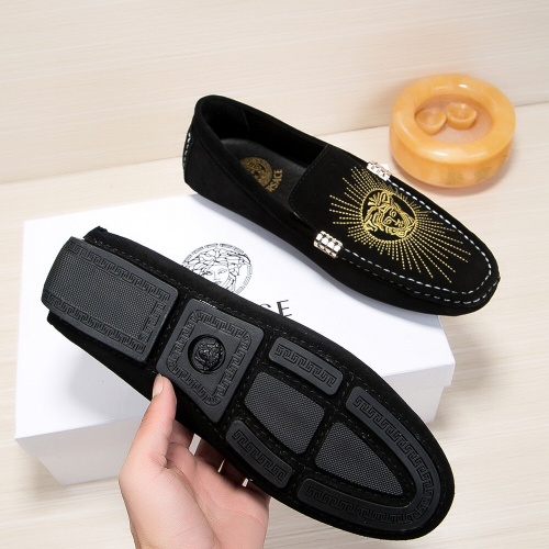 Replica Versace Leather Shoes For Men #1243744 $68.00 USD for Wholesale