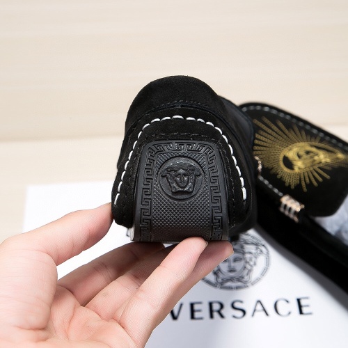 Replica Versace Leather Shoes For Men #1243744 $68.00 USD for Wholesale