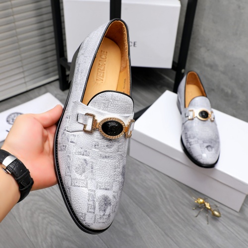 Replica Versace Leather Shoes For Men #1243902 $82.00 USD for Wholesale