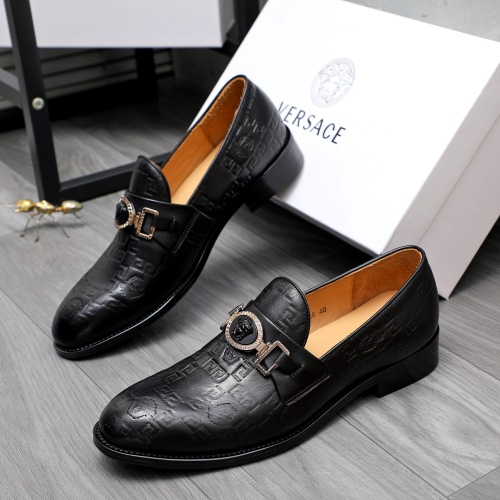 Replica Versace Leather Shoes For Men #1243903, $82.00 USD, [ITEM#1243903], Replica Versace Leather Shoes outlet from China