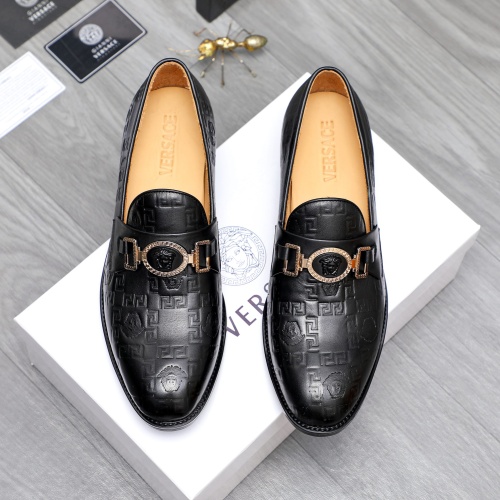 Replica Versace Leather Shoes For Men #1243903 $82.00 USD for Wholesale