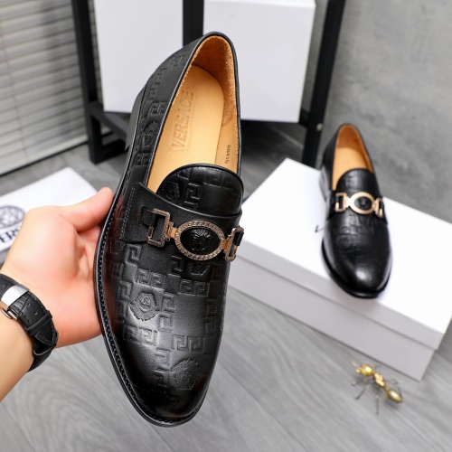 Replica Versace Leather Shoes For Men #1243903 $82.00 USD for Wholesale