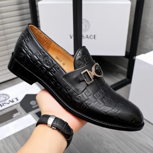 Replica Versace Leather Shoes For Men #1243903 $82.00 USD for Wholesale